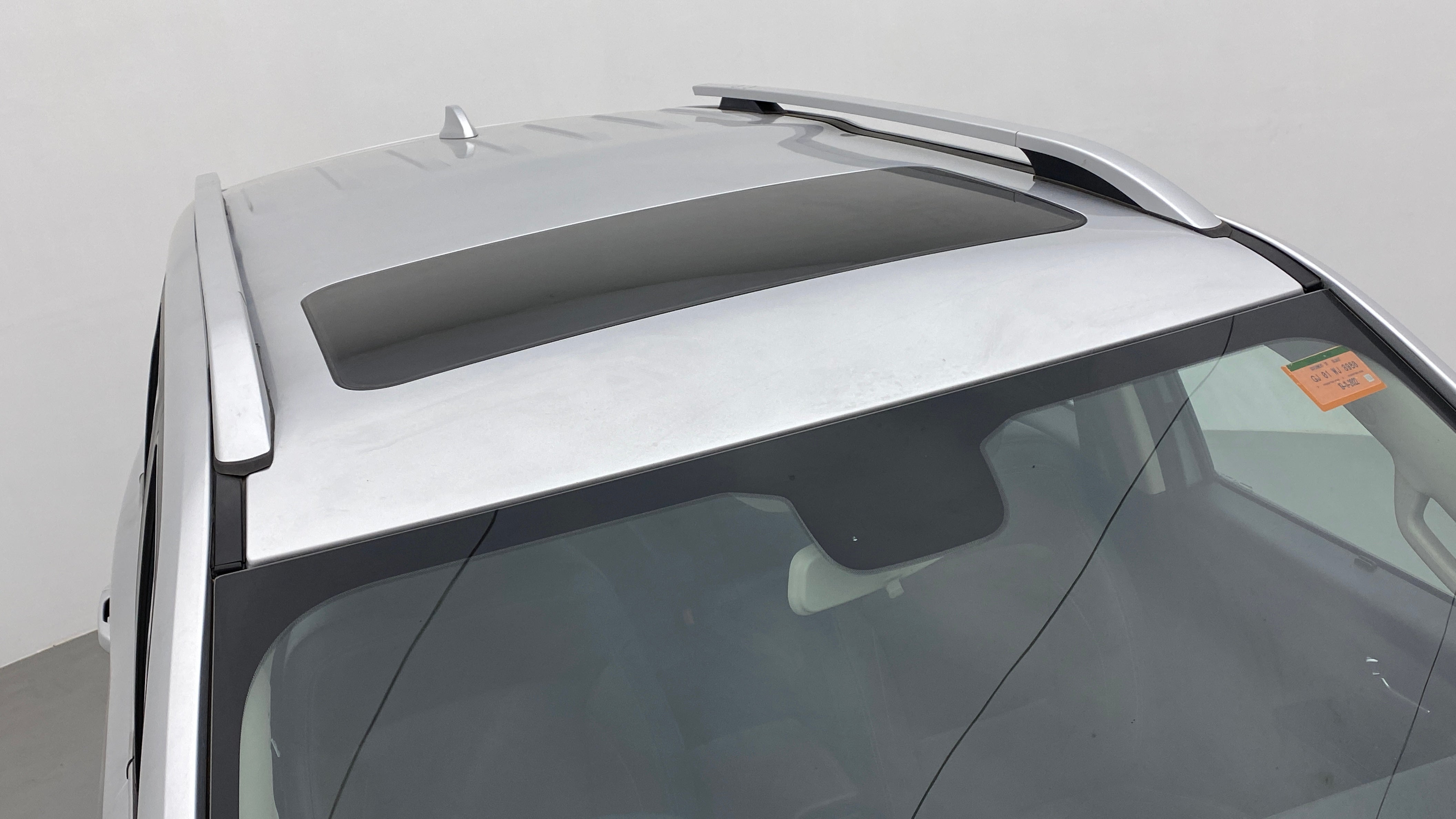 Sunroof and roof rails of a Mahindra Scorpio-N