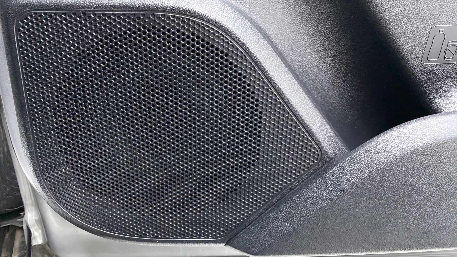 Speaker grille close-up of a Mahindra Scorpio-N