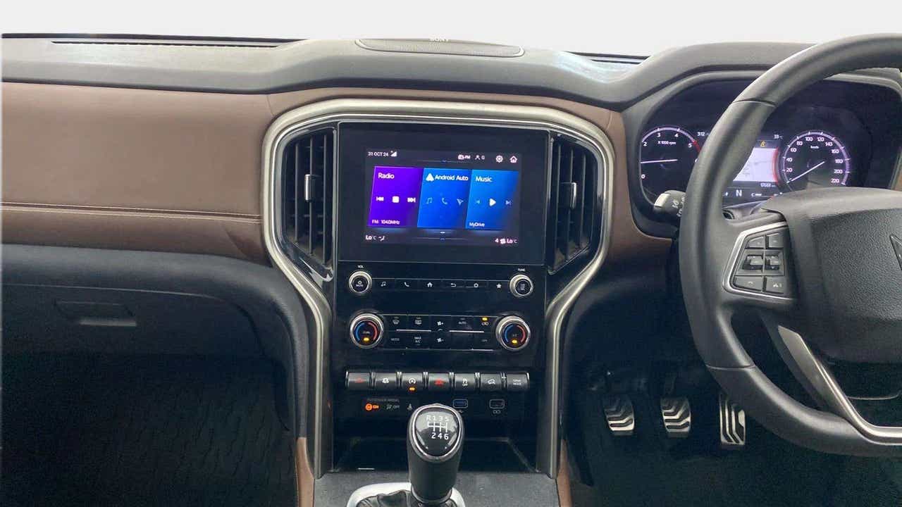 Interior dashboard view of a Mahindra Scorpio-N
