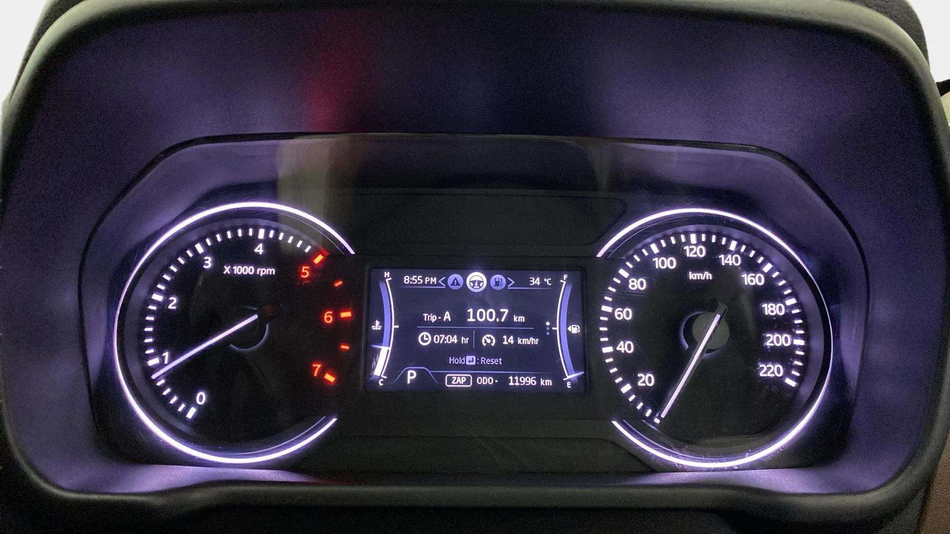 Instrument cluster of a Mahindra Scorpio-N