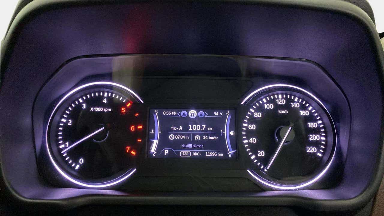 Instrument cluster of a Mahindra Scorpio-N