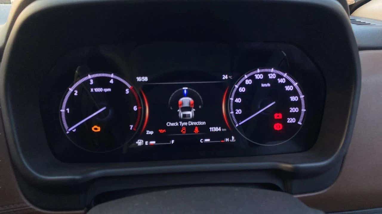 Instrument cluster display of a Mahindra Scorpio-N