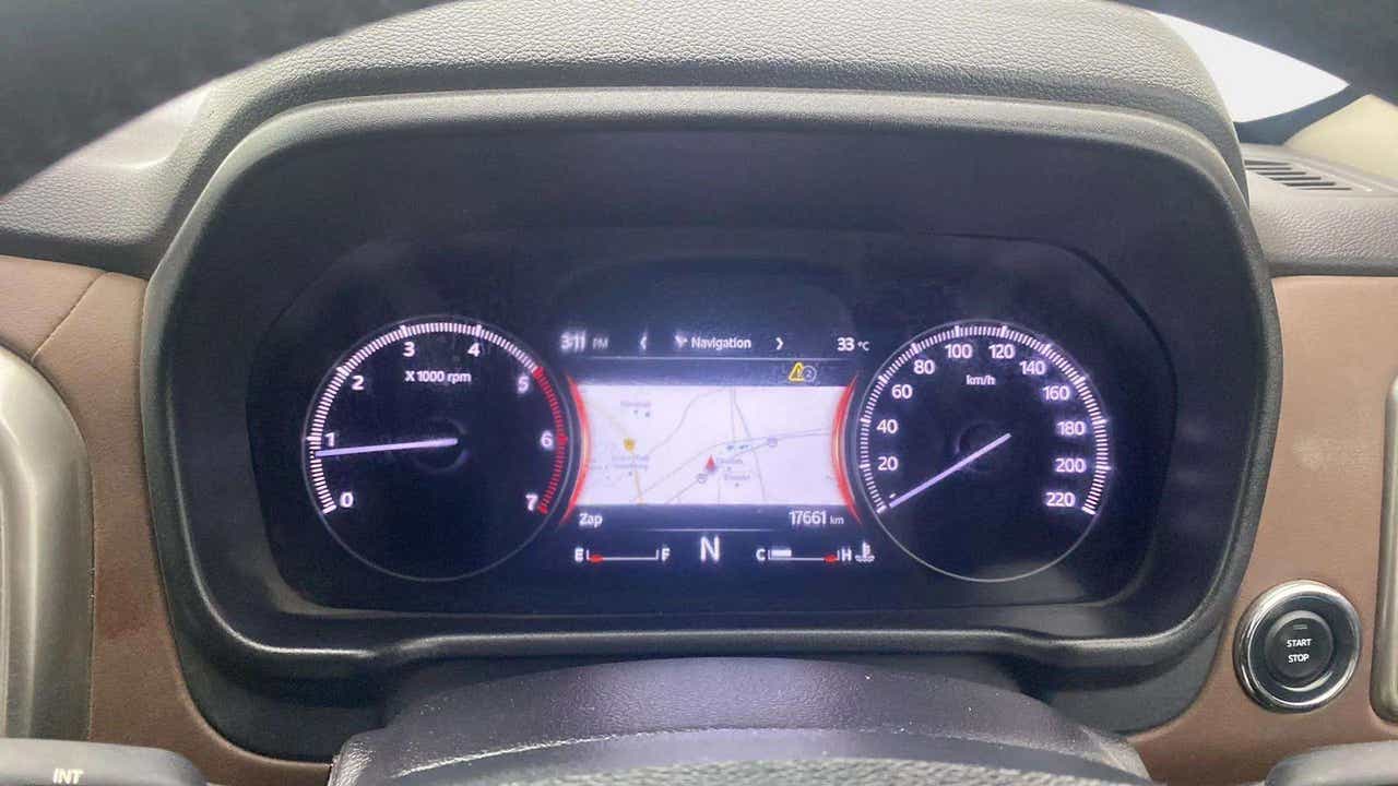 Instrument cluster view of a Mahindra Scorpio-N
