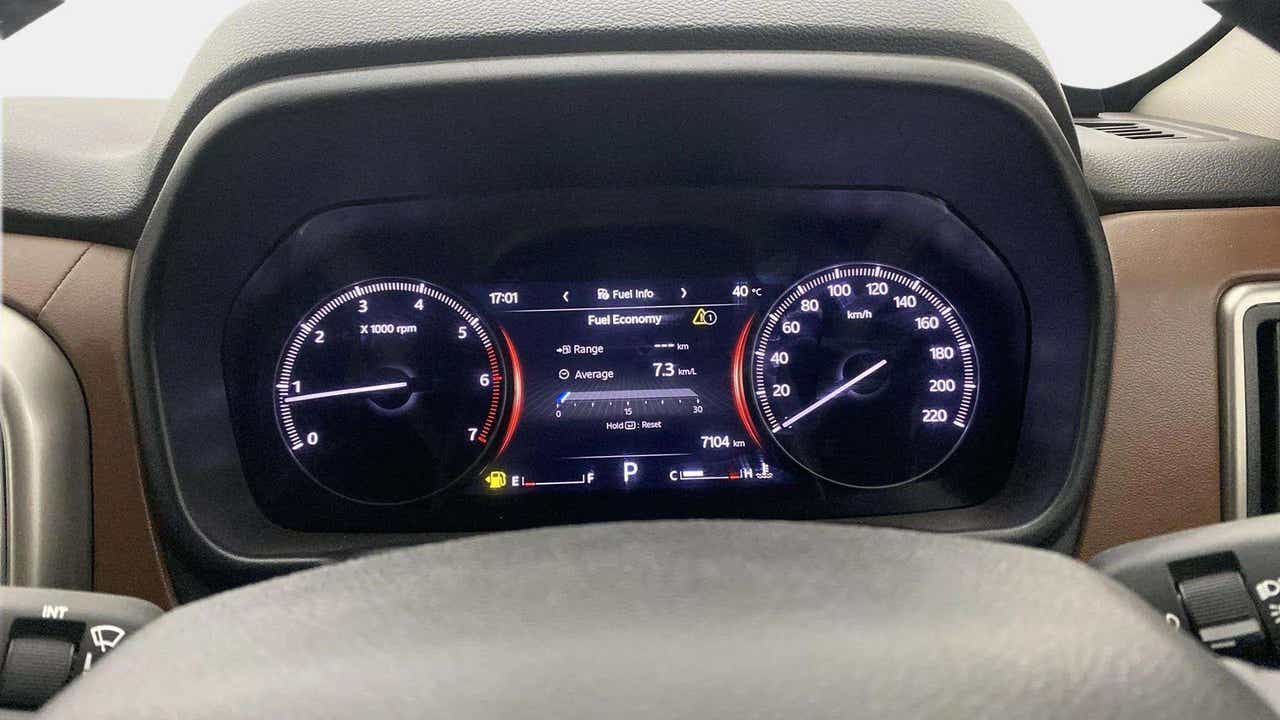 Instrument cluster of a Mahindra Scorpio-N