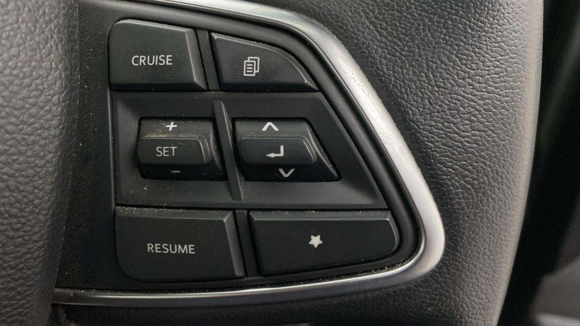 Steering wheel controls of a Mahindra Scorpio-N