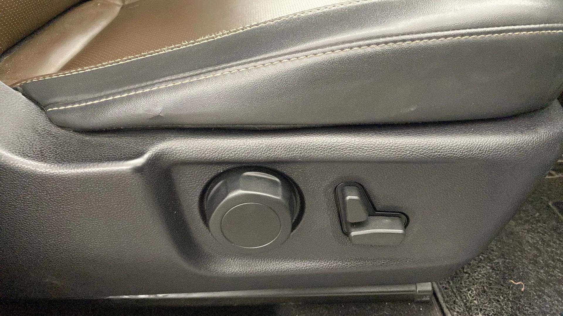 Seat adjustment controls of a Mahindra Scorpio-N