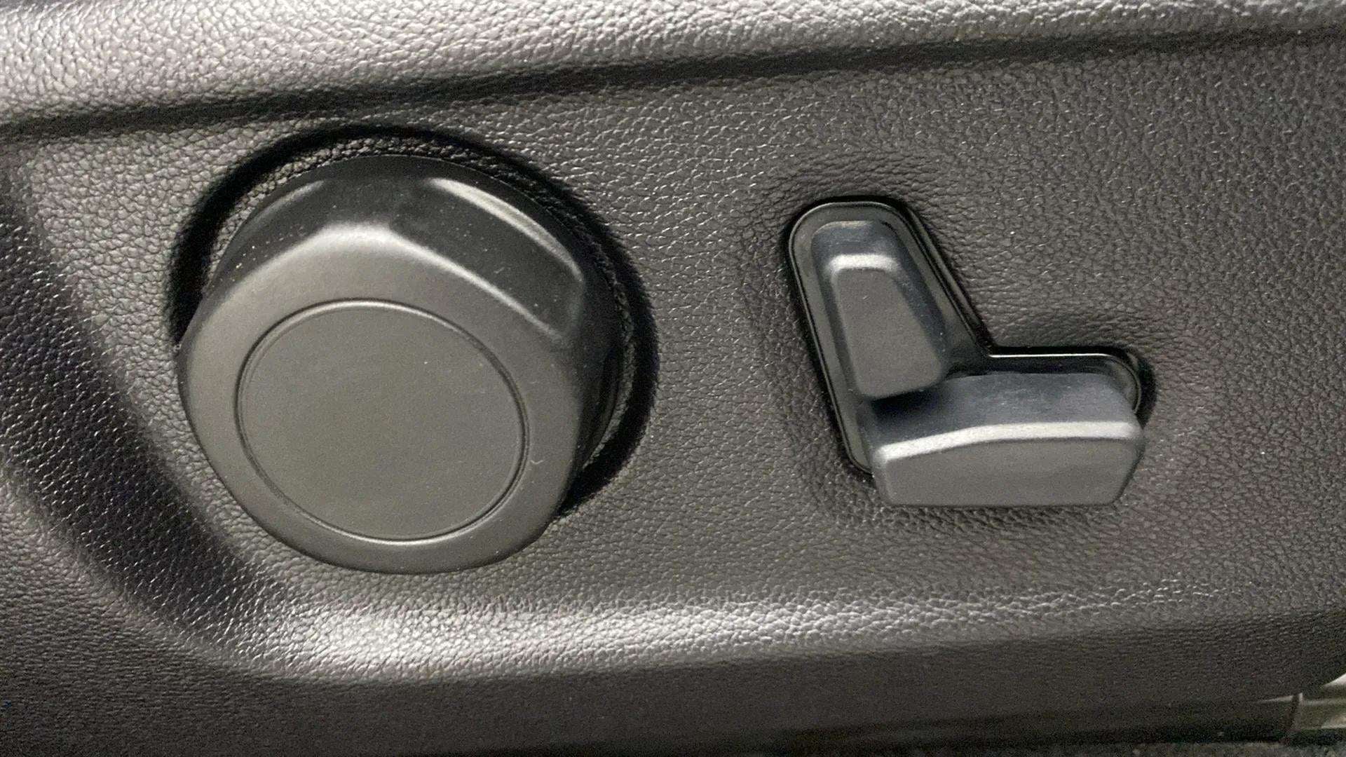 Seat adjustment controls of a Mahindra Scorpio-N