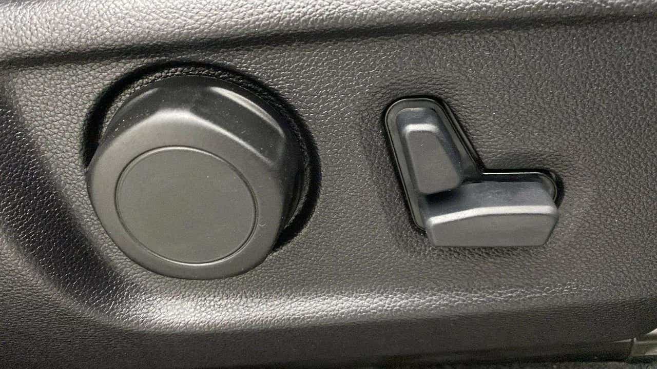 Seat adjustment controls of a Mahindra Scorpio-N