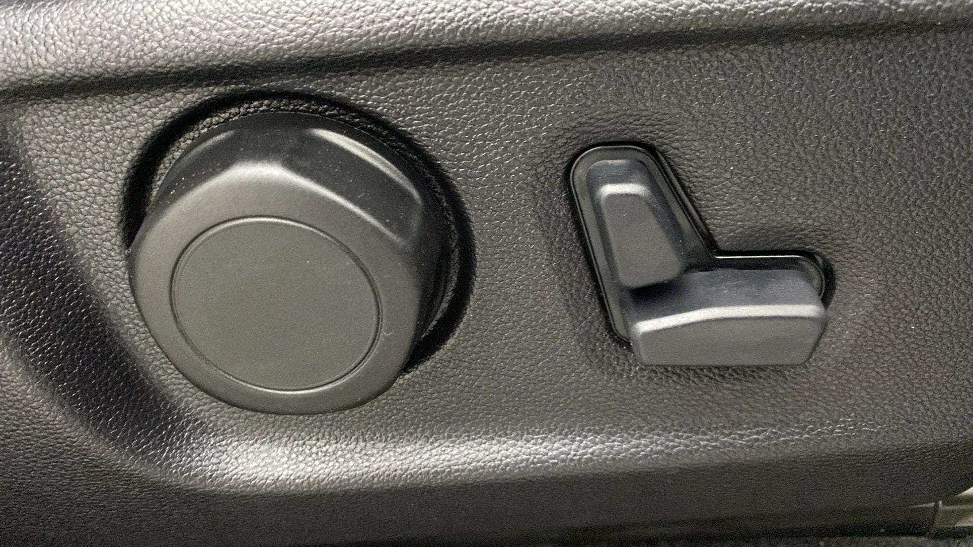 Seat adjustment controls of a Mahindra Scorpio-N