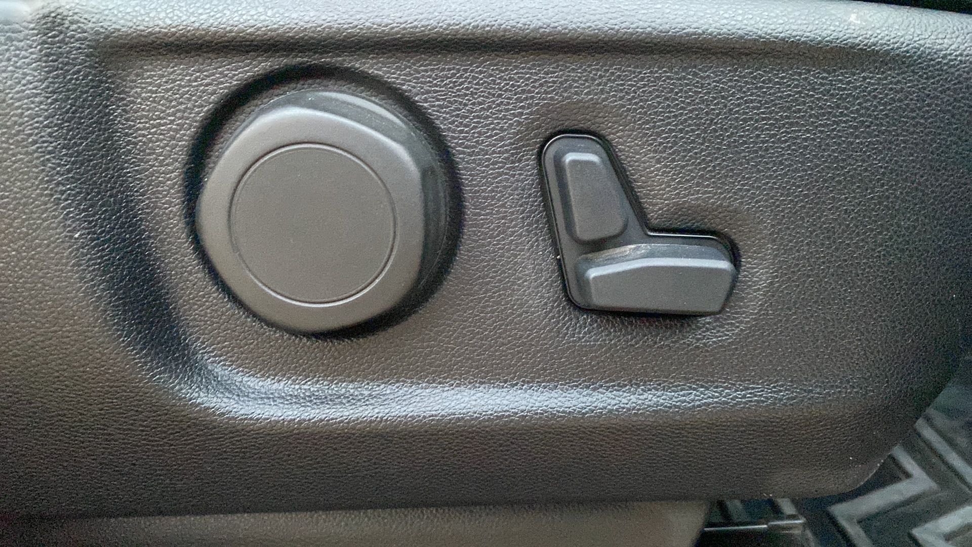 Electric seat adjustment controls of a Mahindra Scorpio-N