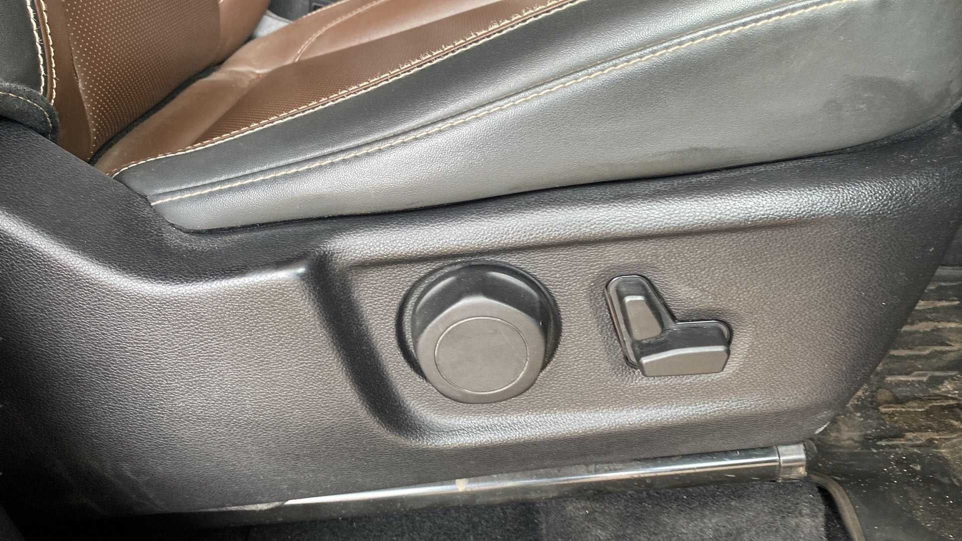 Front seat controls of a Mahindra Scorpio-N