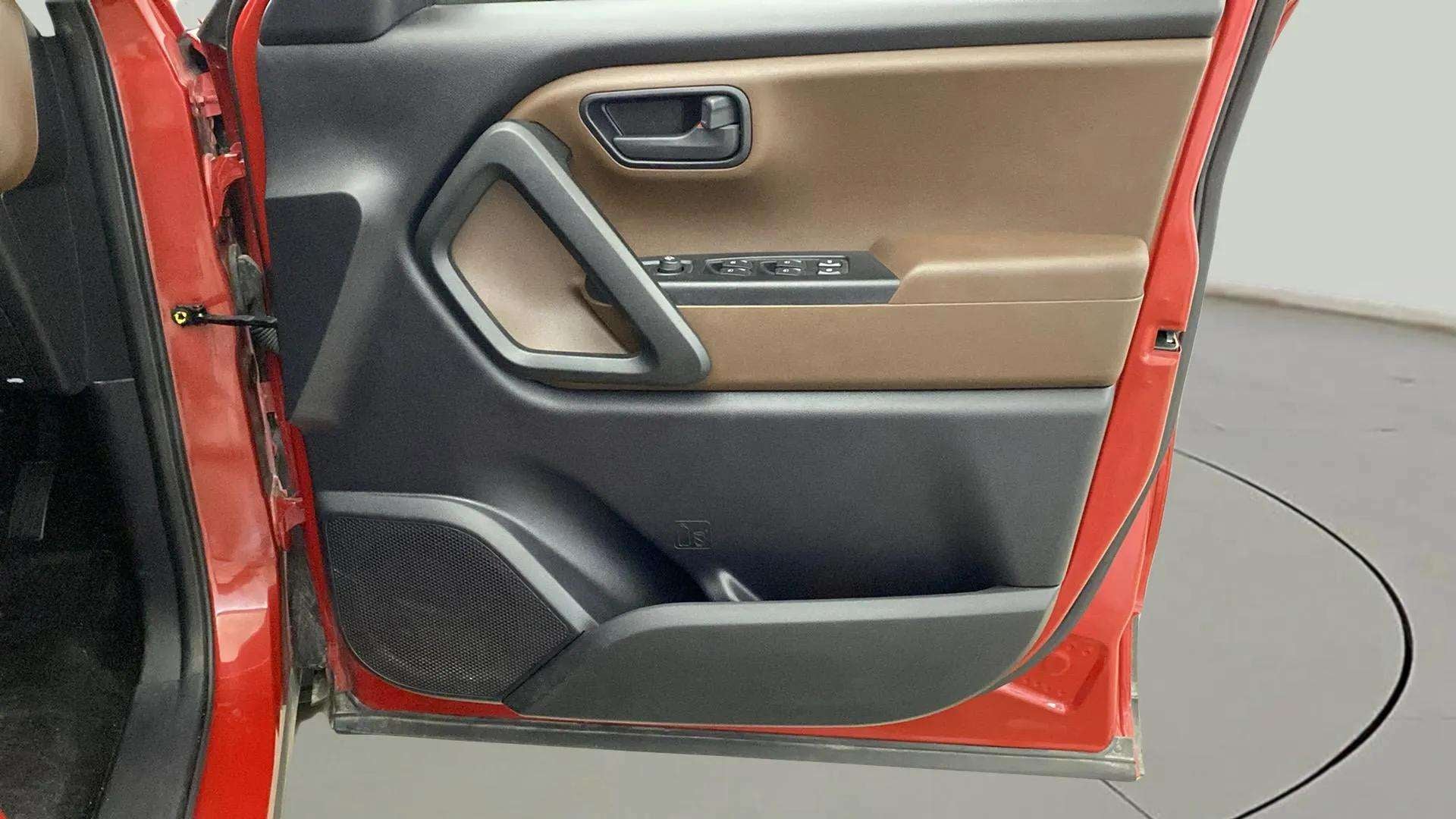 Interior front door panel of a Mahindra Scorpio-N