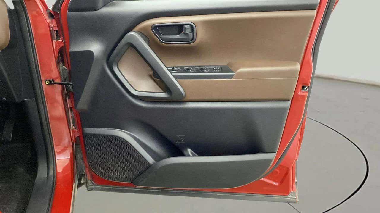 Interior front door panel of a Mahindra Scorpio-N