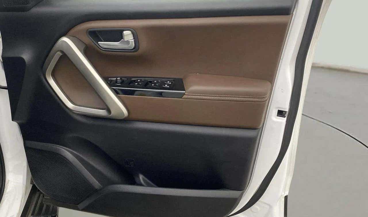 Interior driver side door panel of a Mahindra Scorpio-N