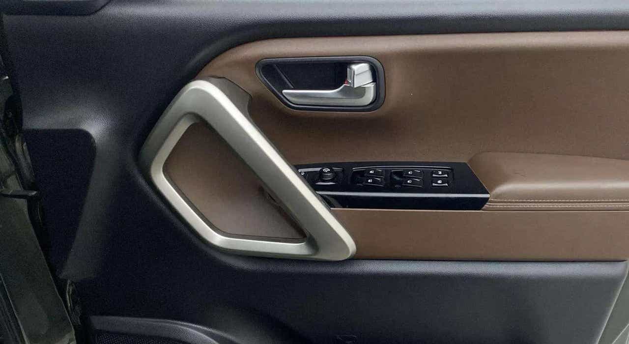 Front driver-side door panel of a Mahindra Scorpio-N