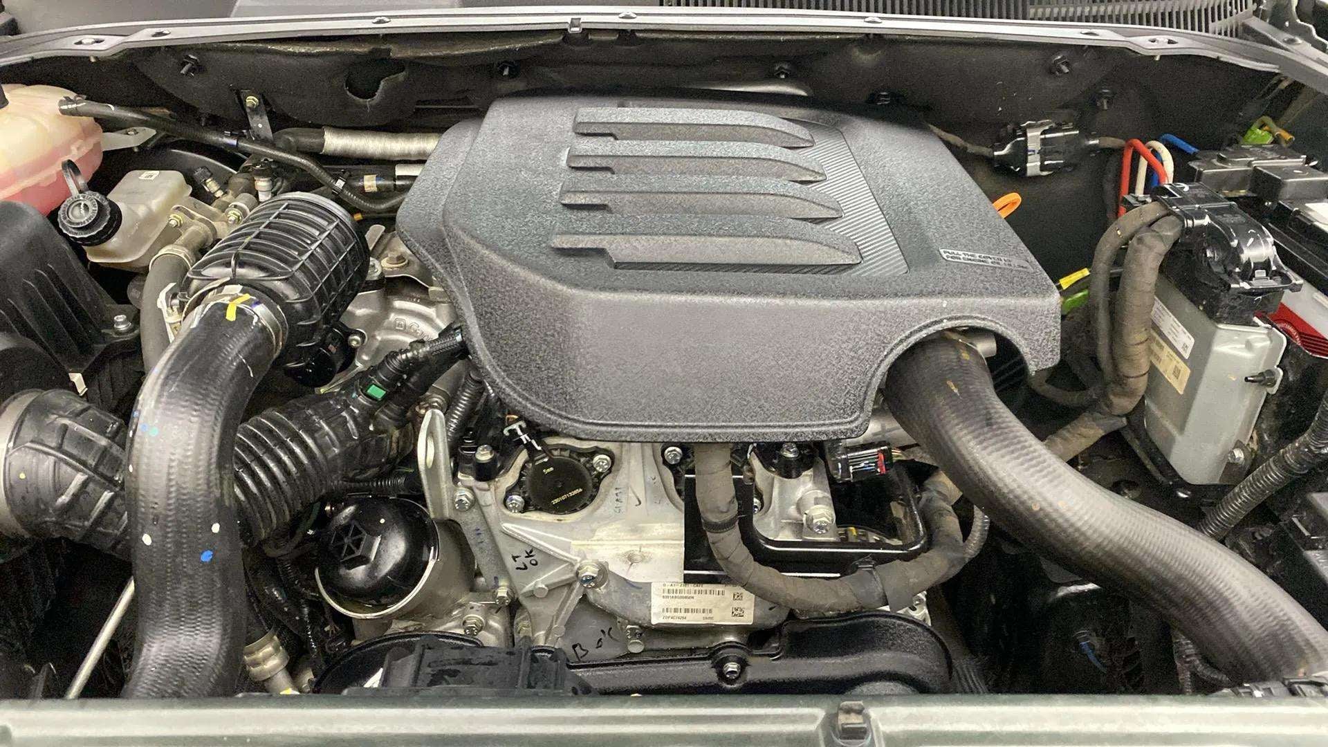 Engine bay of a Mahindra Scorpio-N