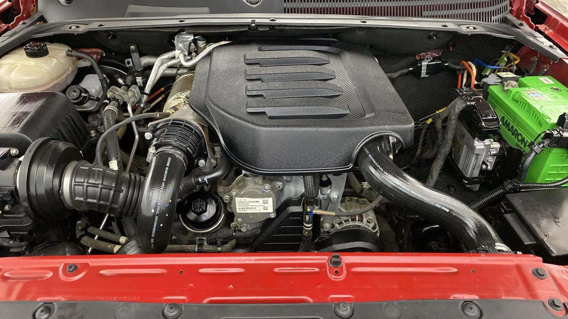 Engine bay of a Mahindra Scorpio-N