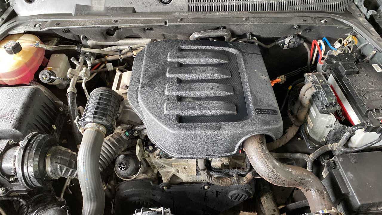 Engine bay of a Mahindra Scorpio-N