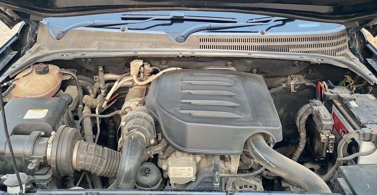 Engine bay of a Mahindra Scorpio-N
