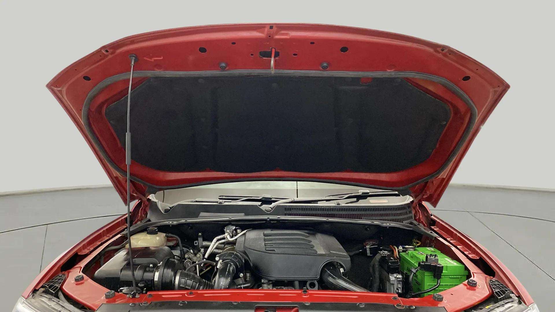 Engine bay view of a Mahindra Scorpio-N