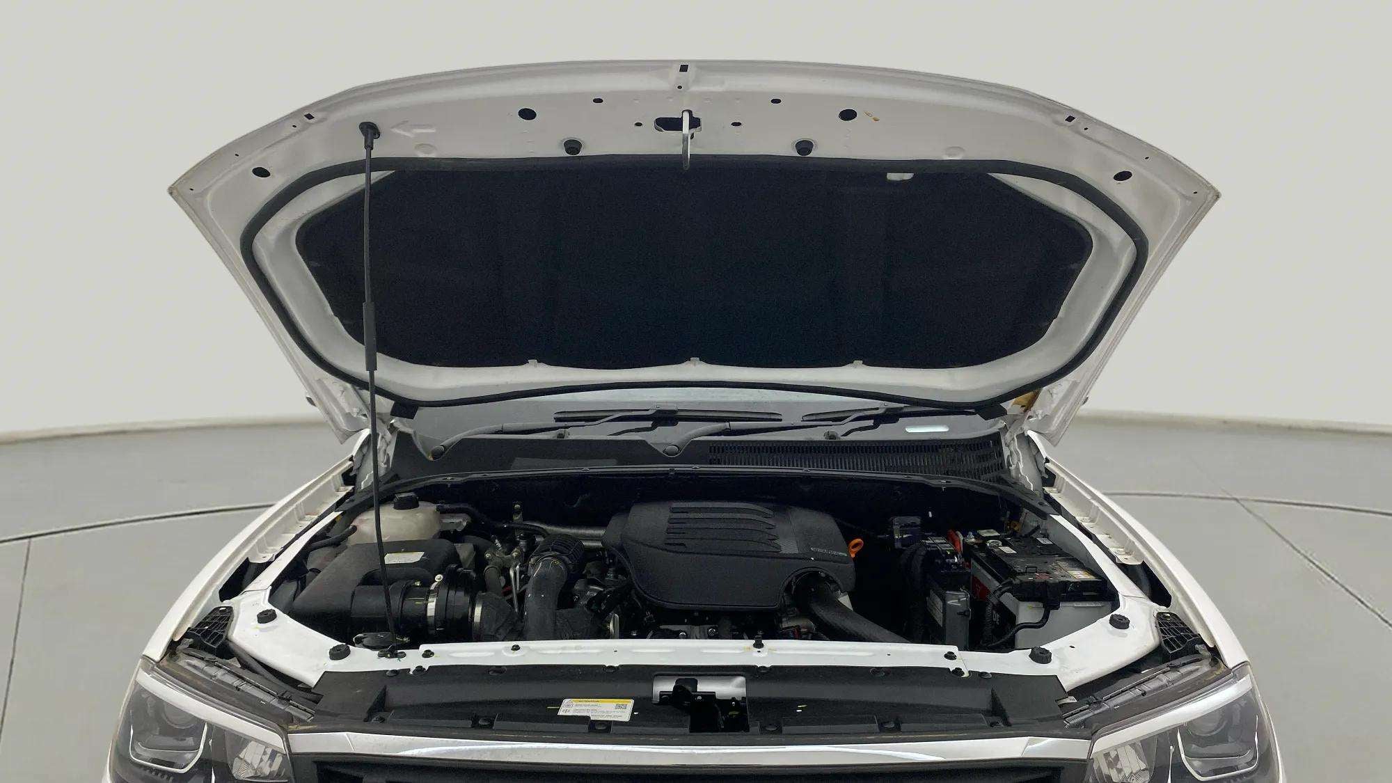 Engine bay view of a Mahindra Scorpio-N
