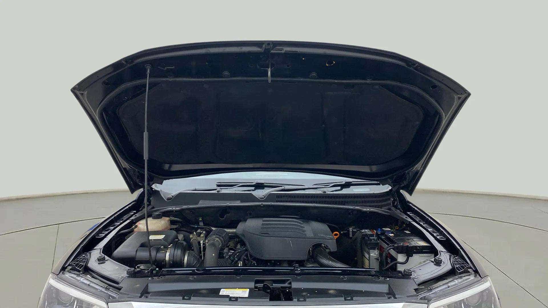 Engine bay view of a Mahindra Scorpio-N