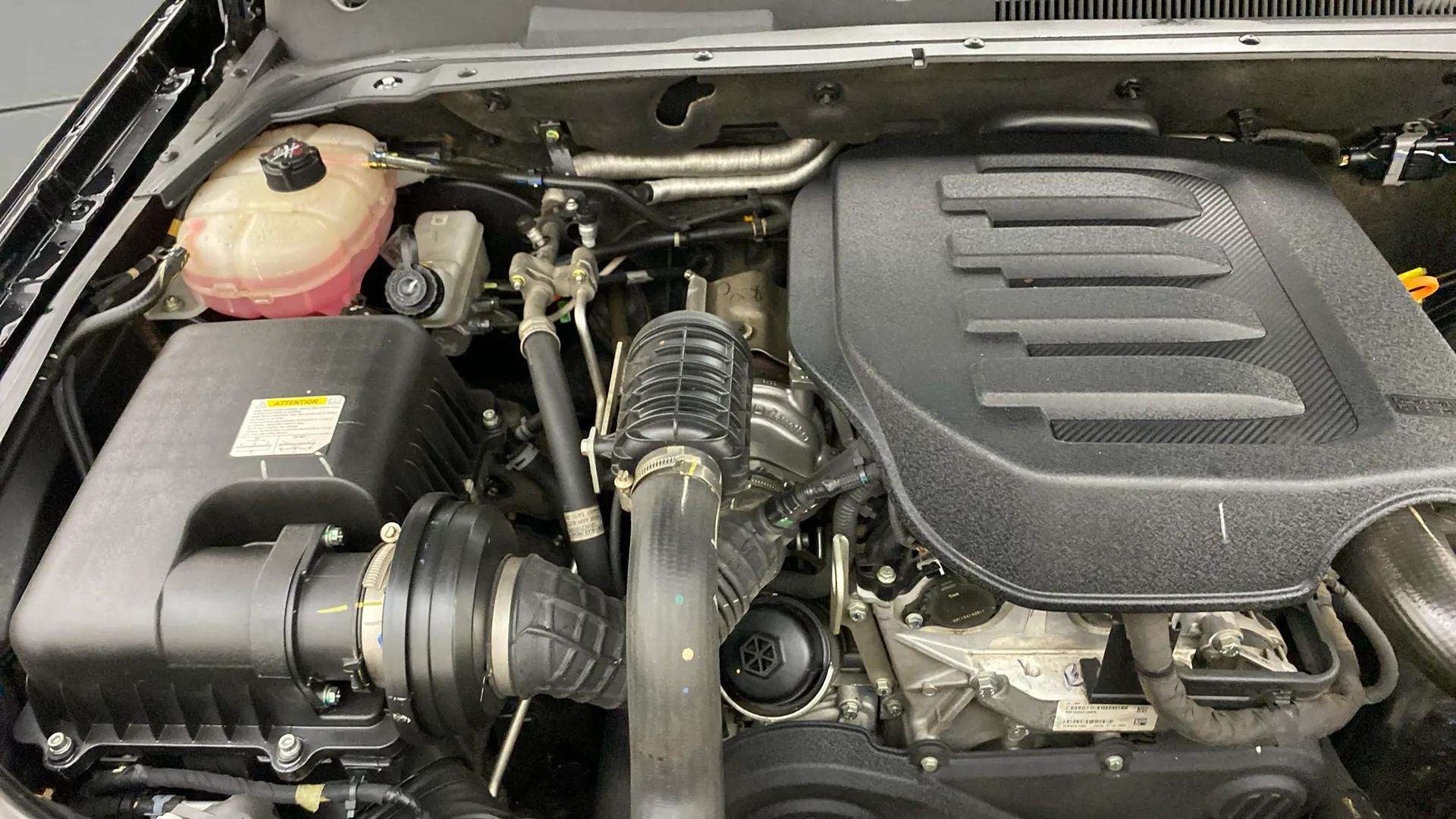 Engine bay of a Mahindra Scorpio-N