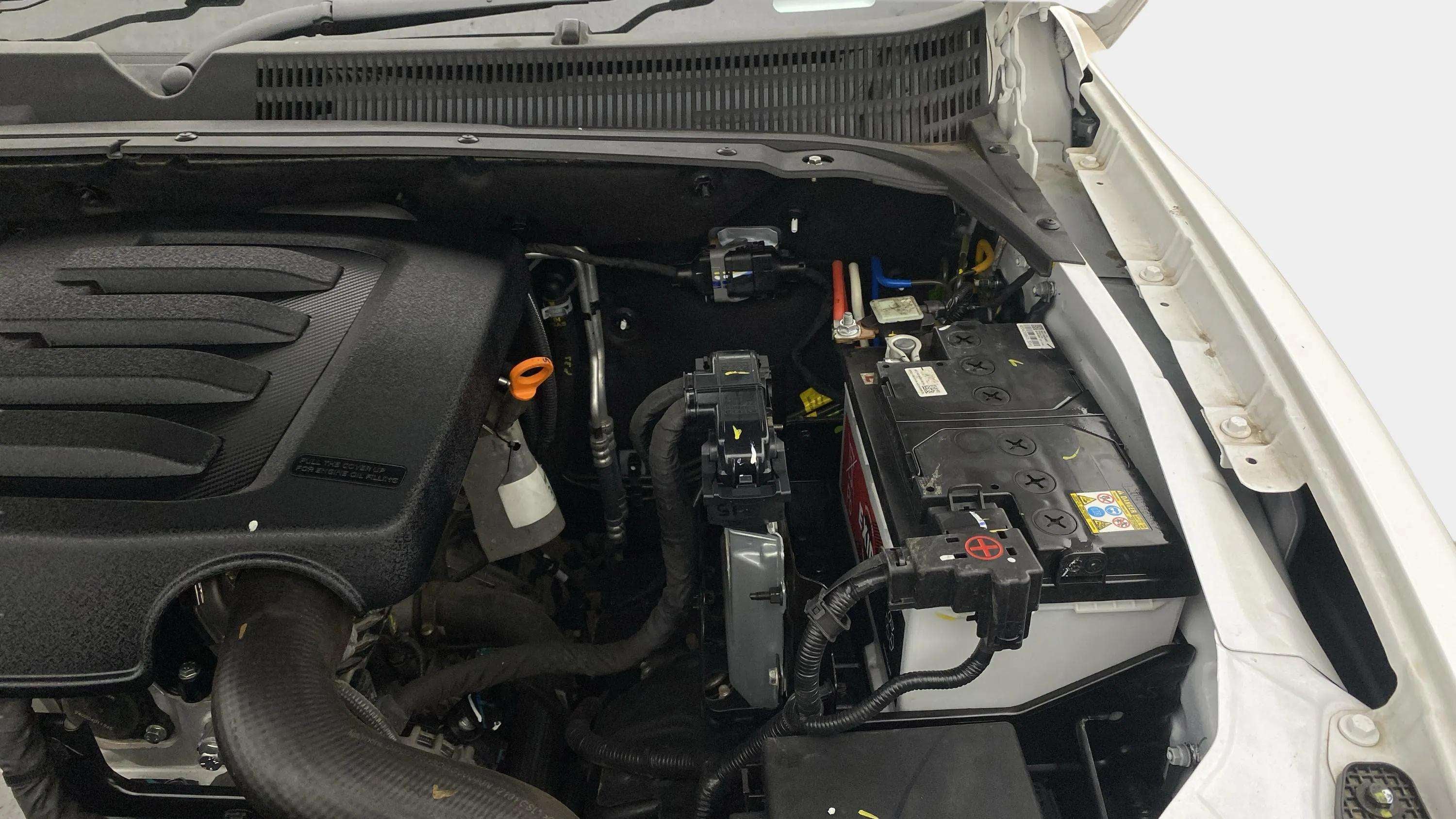 Engine bay view of a Mahindra Scorpio-N