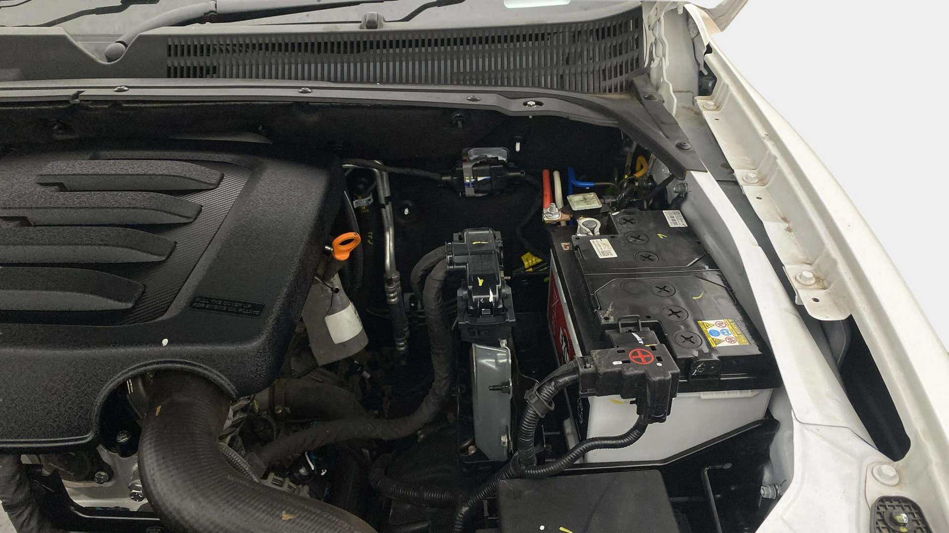 Engine bay view of a Mahindra Scorpio-N
