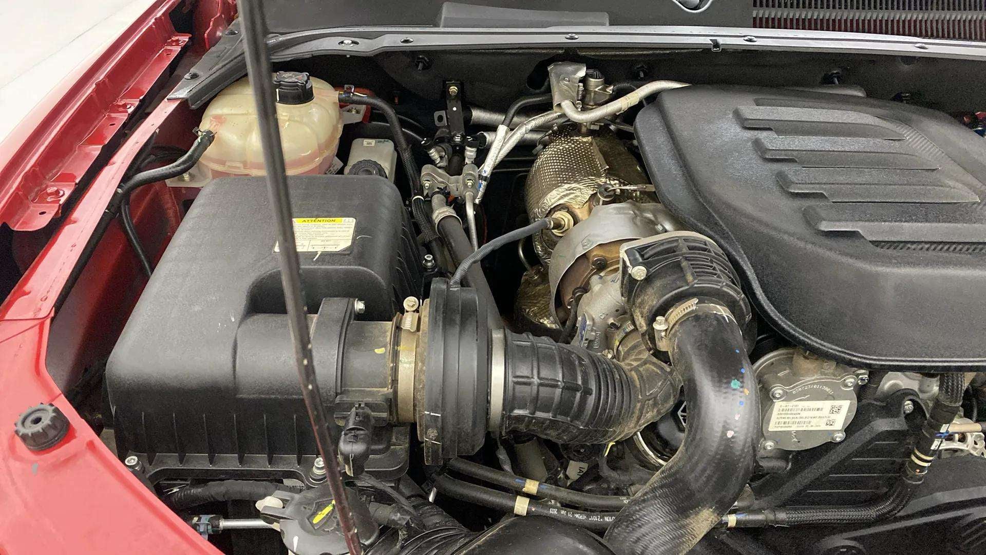 Engine bay of a Mahindra Scorpio-N