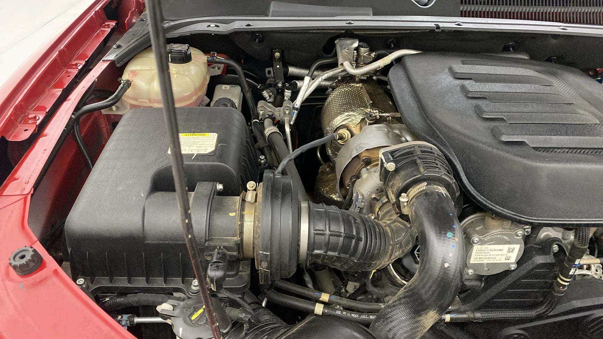 Engine bay of a Mahindra Scorpio-N