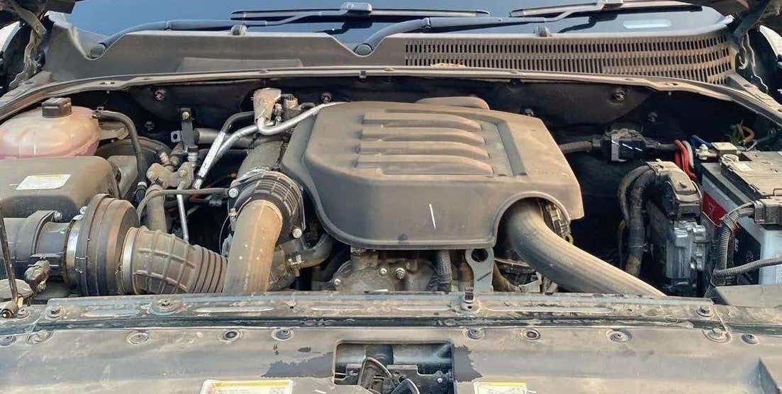 Engine bay of a Mahindra Scorpio-N