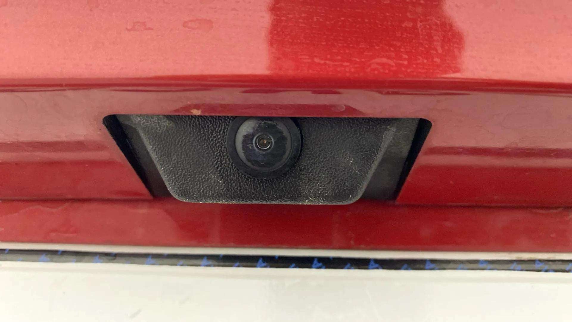 Reverse camera close-up of a Mahindra Scorpio-N