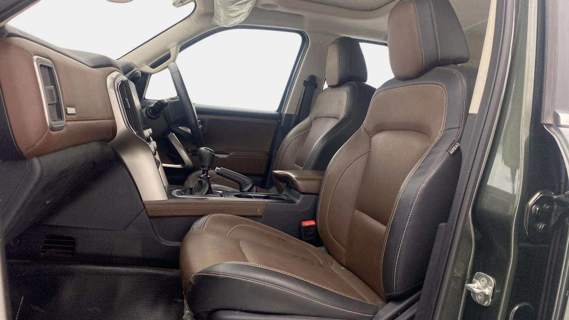 Front seat and dashboard view of a Mahindra Scorpio-N