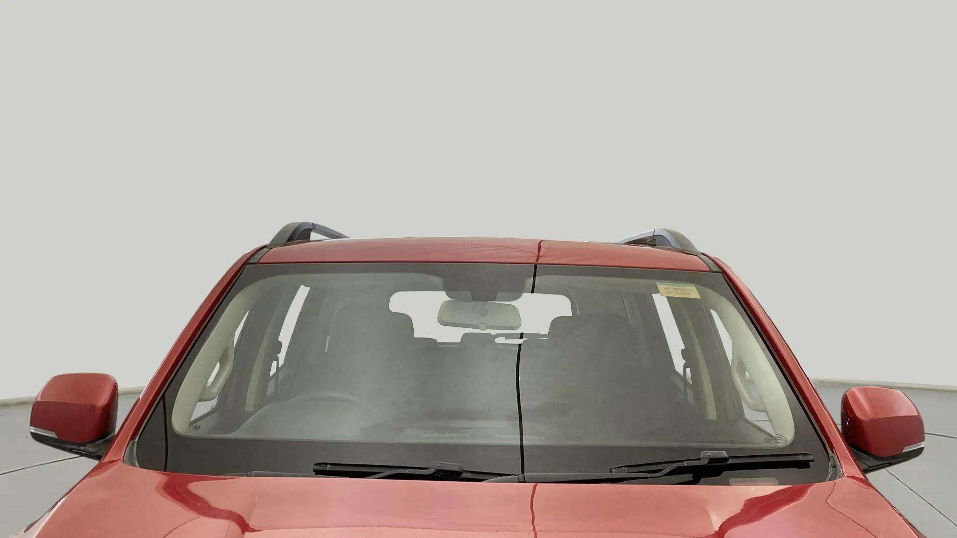 Front windshield view of a Mahindra Scorpio-N