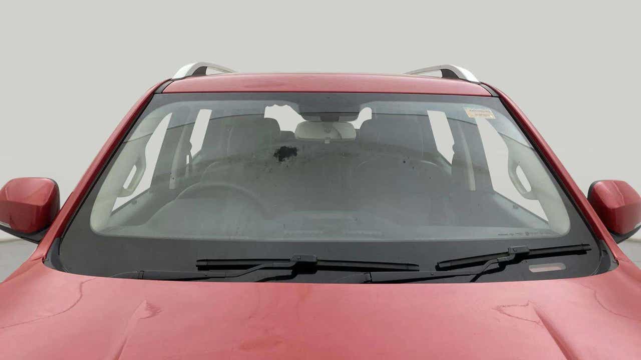 Front windshield view of a Mahindra Scorpio-N