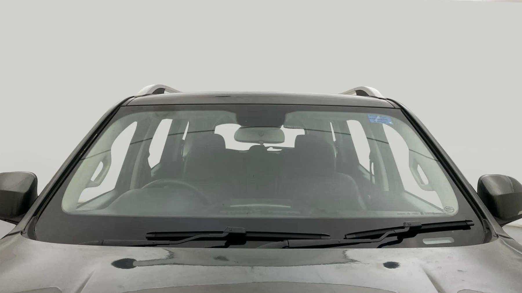 Front windshield view of a Mahindra Scorpio-N