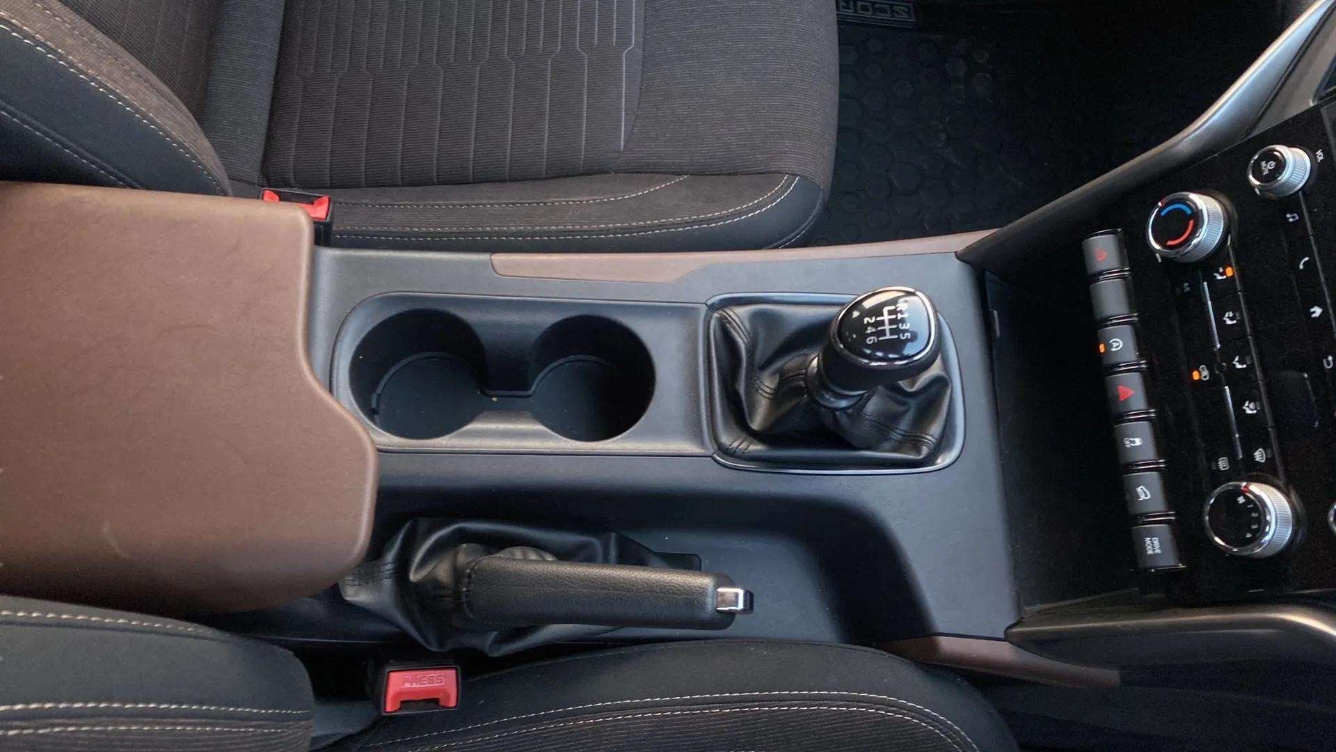 Gear lever and center console of a Mahindra Scorpio-N