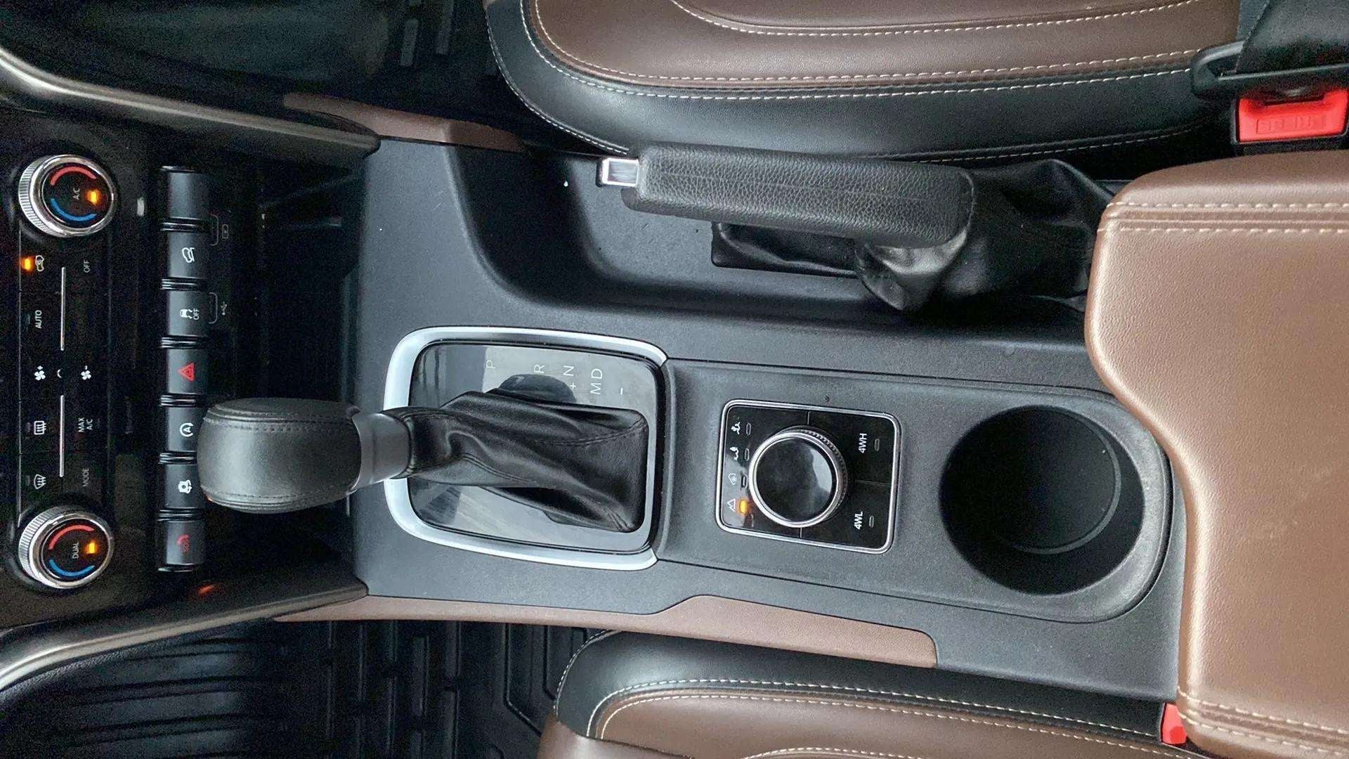 Center console of a Mahindra Scorpio-N