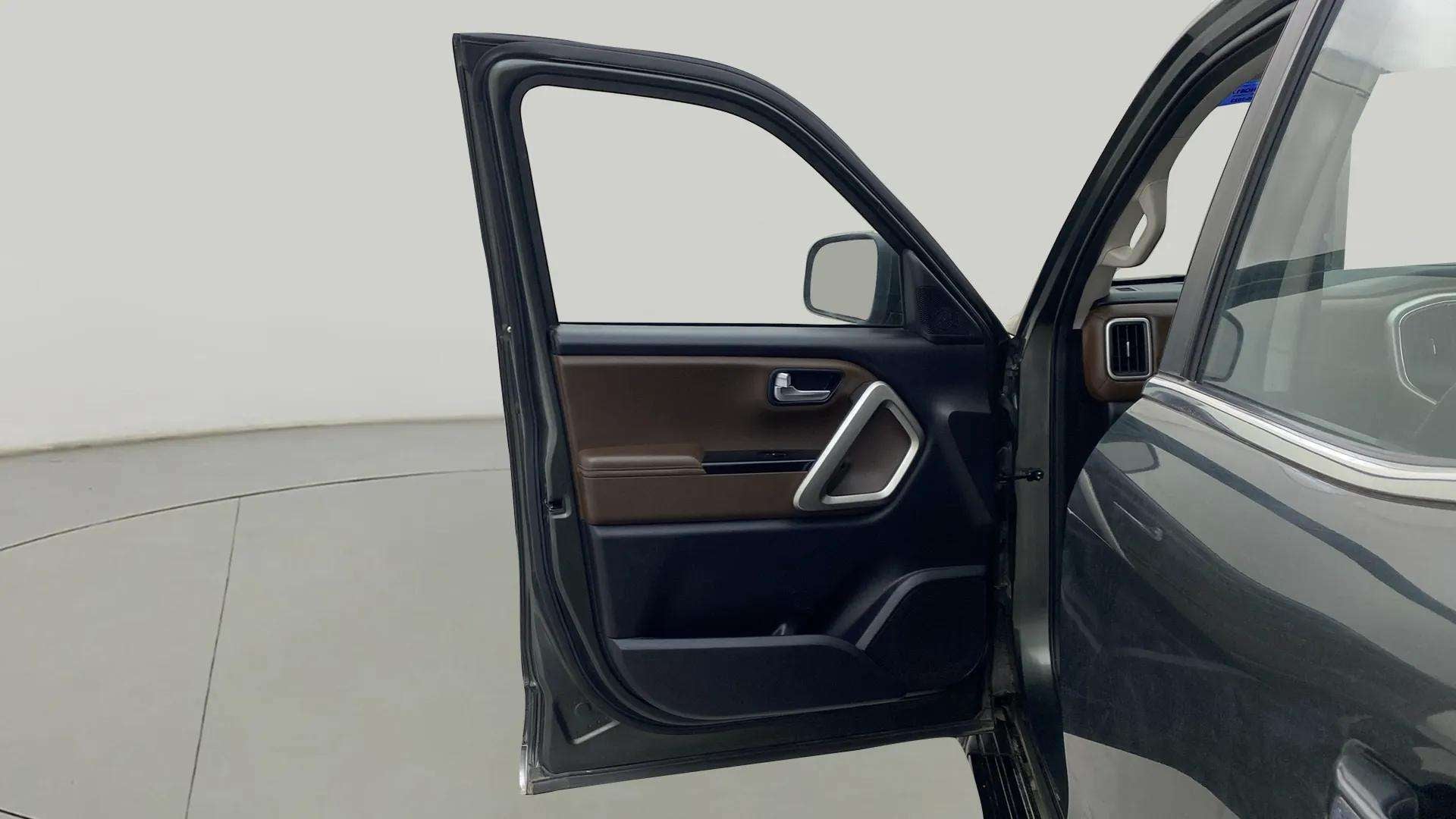 Front driver-side door interior of a Mahindra Scorpio-N