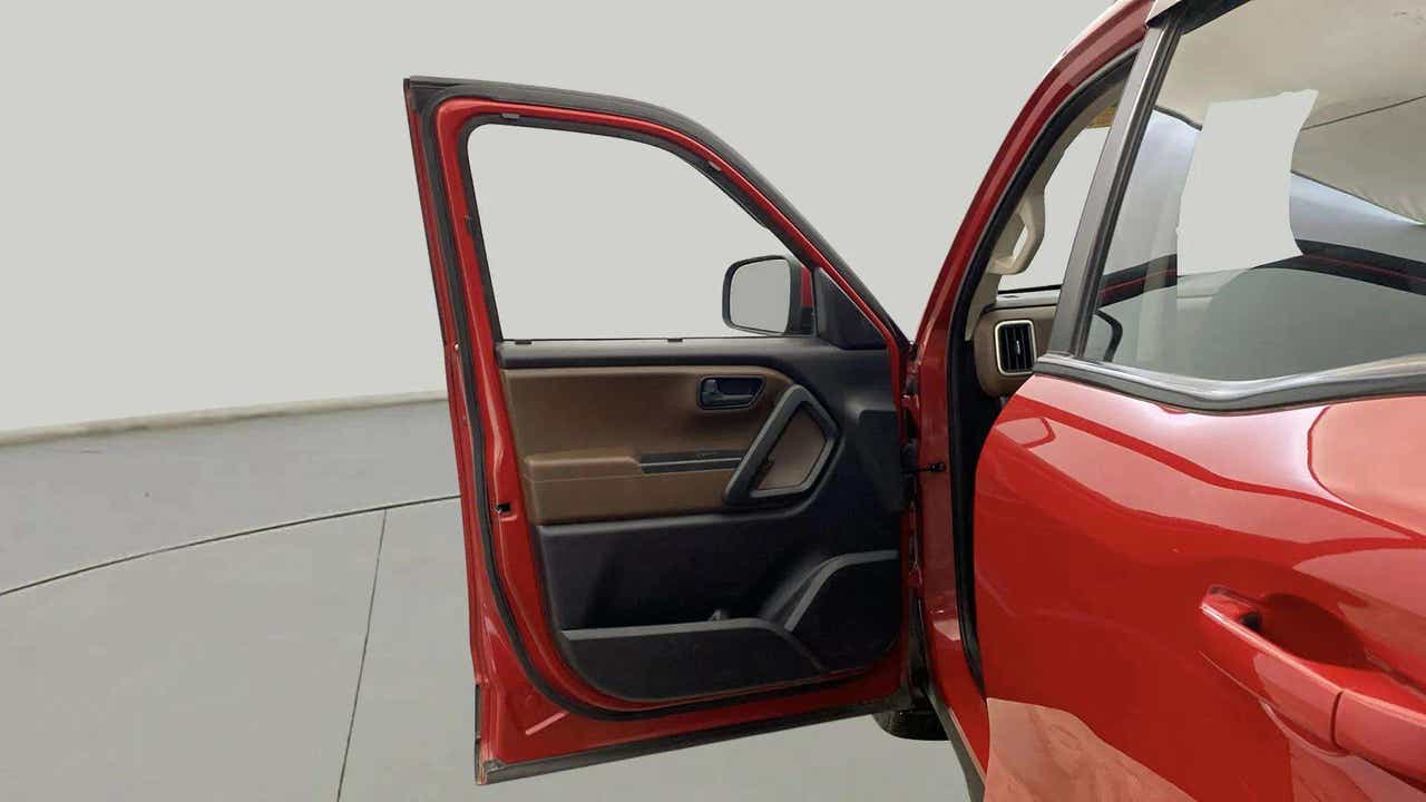 Front door open view of a Mahindra Scorpio-N