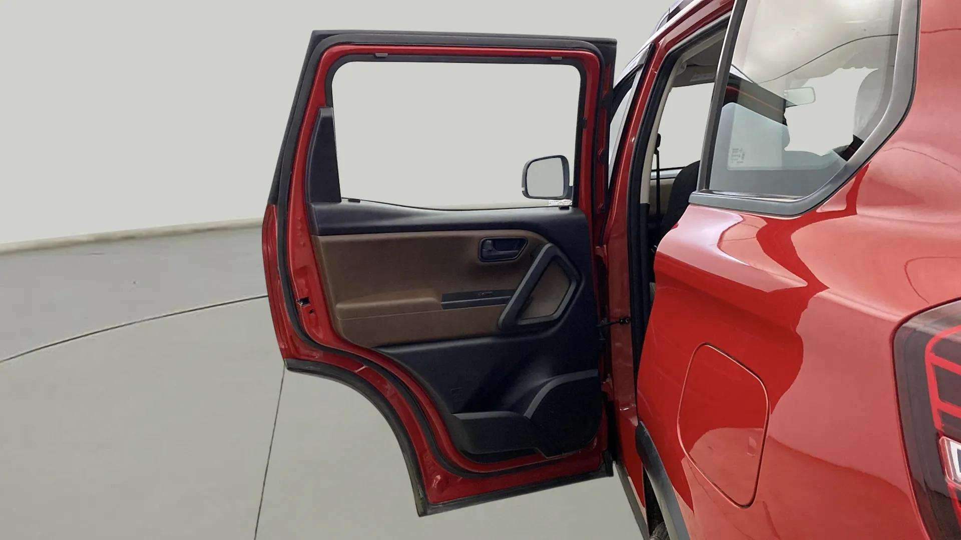 Rear door open view of a Mahindra Scorpio-N