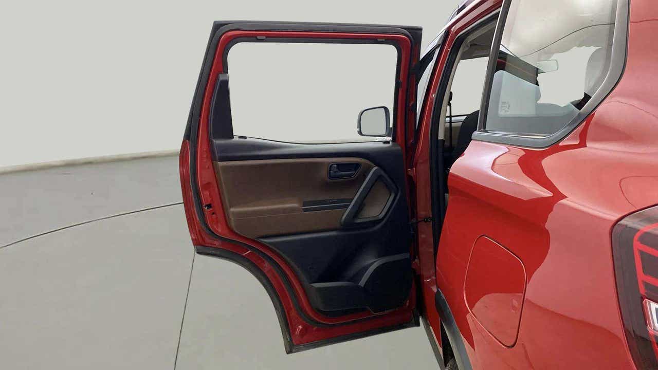 Rear door open view of a Mahindra Scorpio-N