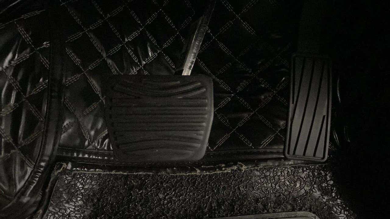 Foot pedals view of a Mahindra Scorpio-N