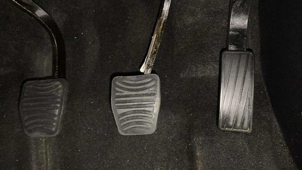 Foot pedals of a Mahindra Scorpio-N