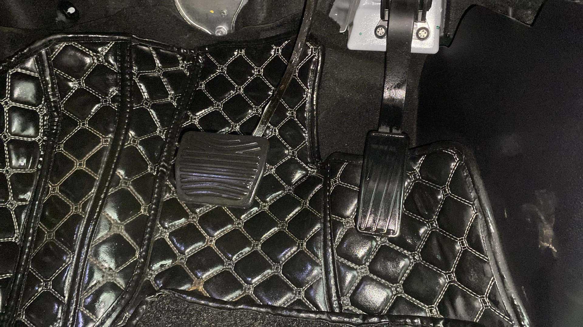 Foot pedals area of a Mahindra Scorpio-N