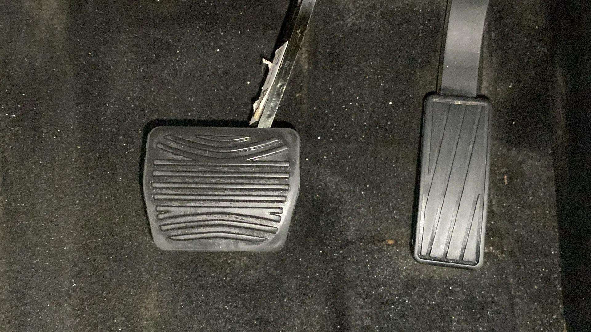 Foot pedals of a Mahindra Scorpio-N