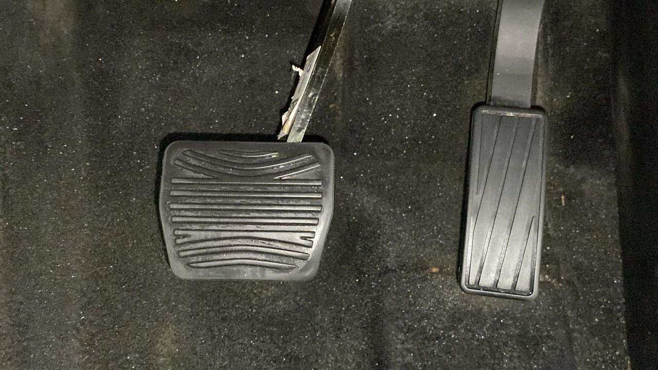 Foot pedals of a Mahindra Scorpio-N