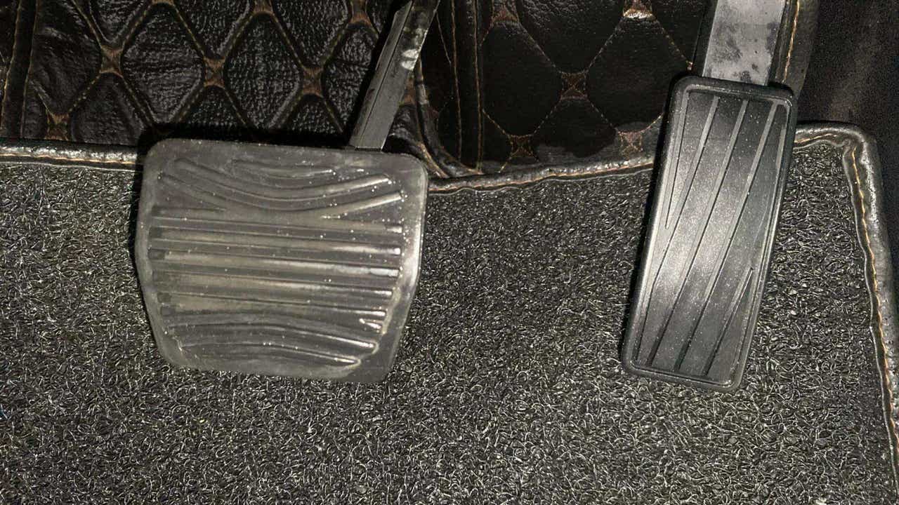 Foot pedals of a Mahindra Scorpio-N