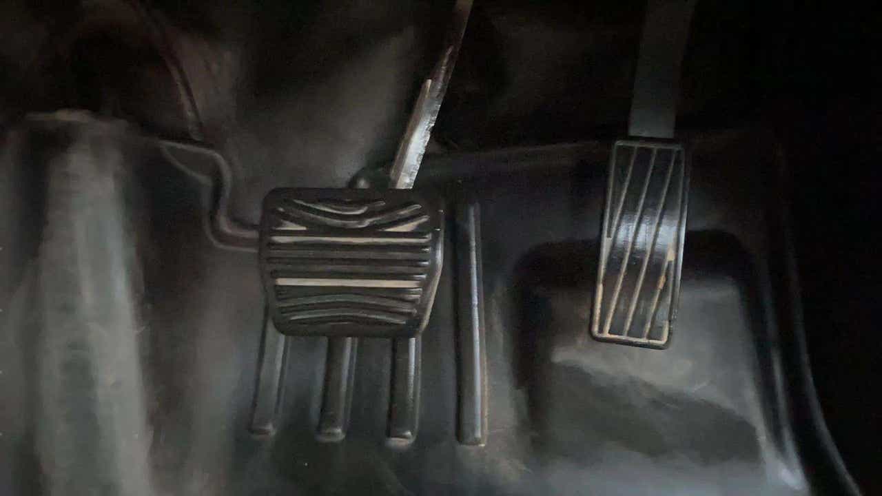 Foot pedal area of a Mahindra Scorpio-N